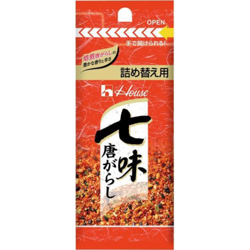 ハウス食品 七味唐がらし 詰め替え用１２ｇ □お取り寄せ品 【購入入数１２０個】