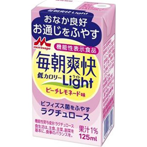 森乳 毎朝爽快ライトピーチレモネード味 １２５ｍｌ □お取り寄せ品 【購入入数２４個】