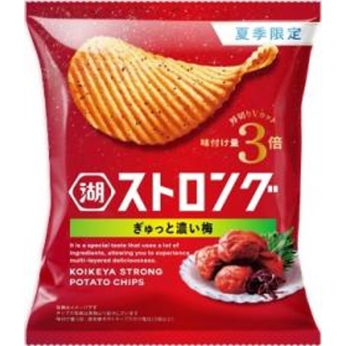 湖池屋 ストロング ぎゅっと濃い梅５２ｇ 【新商品 5/26 発売】 △ 【購入入数１２個】