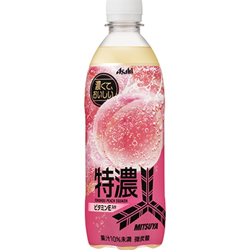 三ツ矢 特濃ピーチスカッシュ Ｐ５００ｍｌ □お取り寄せ品 【購入入数２４個】