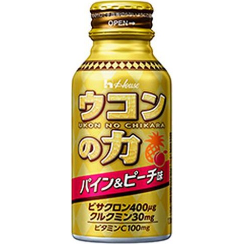 ハウスウェルネスフーズ ウコンの力 パイン＆ピーチ味１００ｍｌ □お取り寄せ品 【購入入数３０個】