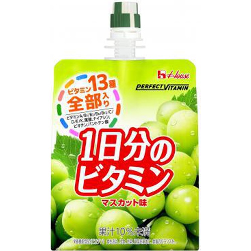 ハウスウェルネスフーズ ＰＶ１日分のビタミンゼリーマスカット味 □お取り寄せ品 【購入入数６個】