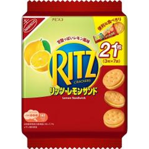 リッツ ファミリーパックレモンサンド ７袋入 【今月の特売 菓子】 □お取り寄せ品 【購入入数１２個】