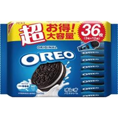 オレオ メガパック バニラクリーム ３枚×１２Ｐ 【新商品 3/10 発売】 □お取り寄せ品 【購入入数１５個】