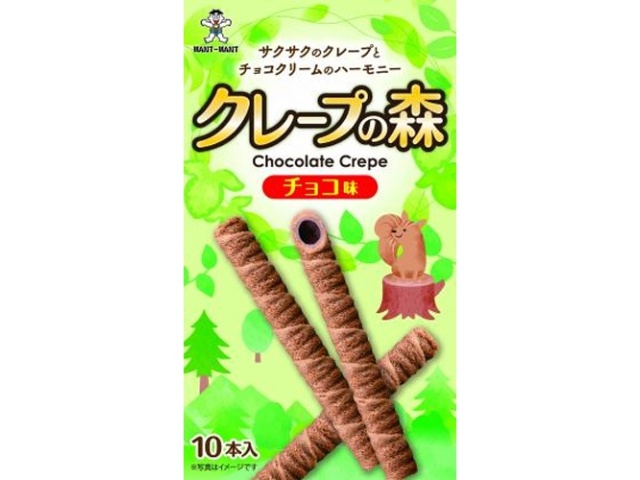 旺旺・ジャパン クレープの森 チョコ味１０本 【新商品 10/13 発売】 □お取り寄せ品 【購入入数１００個】