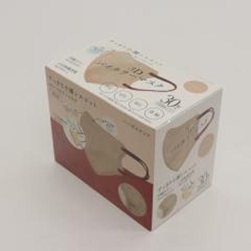 ３Ｄバイカラーマスク（３０Ｐ）ヘーゼルナッツ 【今月の特売 雑貨】 △ 【購入入数１個】