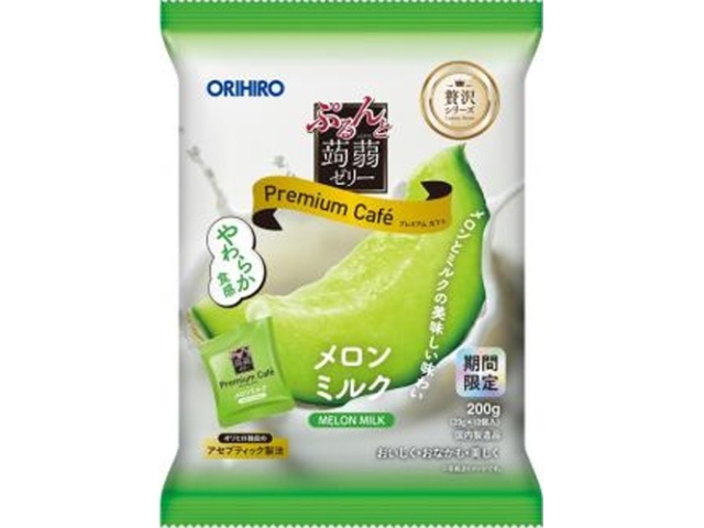 オリヒロプランデュ ぷるんと蒟蒻プレミアムカフェメロンミルク 【新商品 9/8 発売】 △ 【購入入数１２個】