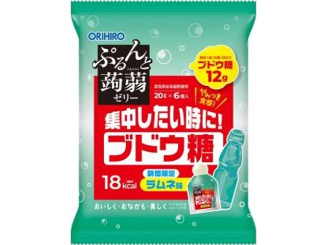 オリヒロプランデュ ぷるんと蒟蒻ゼリーパウチブドウ糖 【新商品 9/8 発売】  【購入入数２４個】