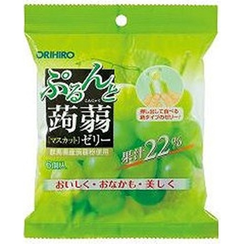 オリヒロプランデュ ぷるんと蒟蒻ゼリーパウチマスカット ６個 △ 【購入入数２４個】