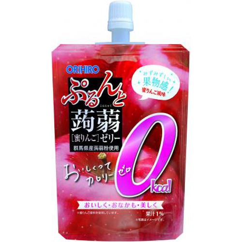 オリヒロプランデュ 蒟蒻ゼリー０ｋｃａｌ蜜りんご１３０ｇ △ 【購入入数８個】