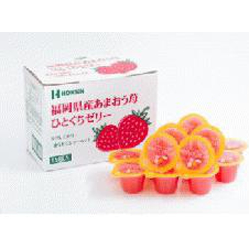 北辰フーズ 福岡県産あまおう苺ひとくちゼリー１５個 □お取り寄せ品 【購入入数２０個】
