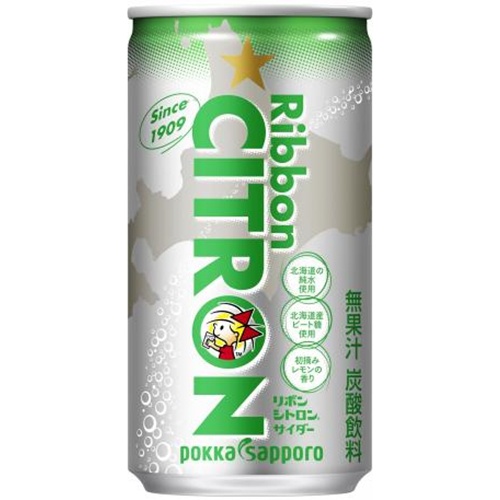 ポッカサッポロフード リボンシトロン １９０ｇ 【今月の特売 飲料水】 □お取り寄せ品 【購入入数３０個】