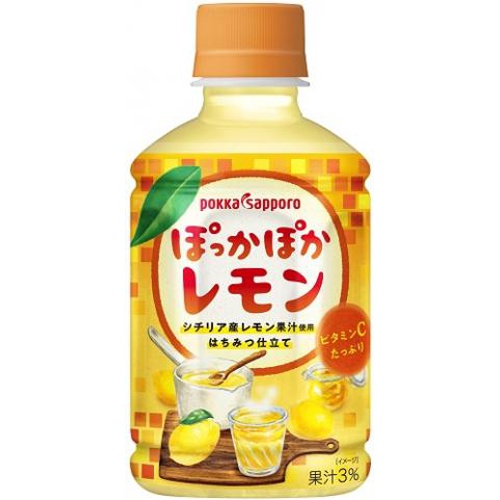 ポッカサッポロフード ぽっかぽかレモン Ｐ２７５ｍｌ □お取り寄せ品 【購入入数２４個】