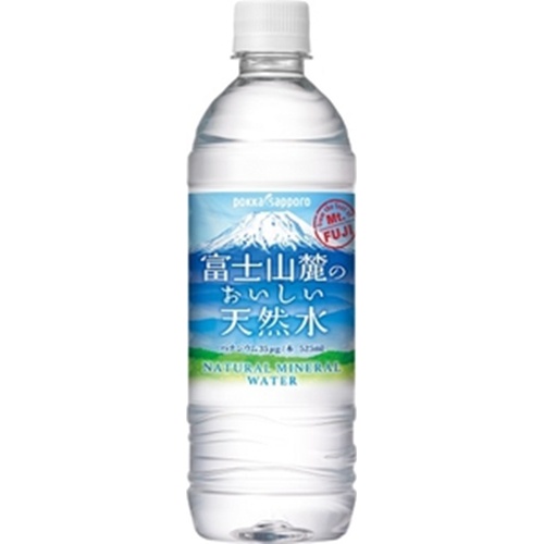 ポッカサッポロフード 富士山麓のおいしい天然水 Ｐ５２５ｍｌ 【今月の特売 飲料水】 △ 【購入入数２４個】