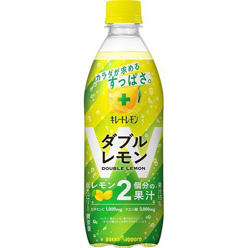 ポッカサッポロフード キレートレモンＷレモンＰ５００ｍｌ 【今月の特売 飲料水】 【購入入数２４個】