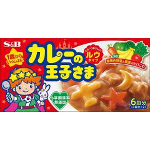 Ｓ＆Ｂ カレーの王子さまルウタイプ ８０ｇ □お取り寄せ品 【購入入数１００個】