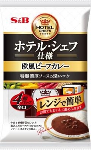 Ｓ＆Ｂ ホテル・シェフ仕様欧風ビーフカレー４Ｐ辛口 【今月の特売 インスタント】 □お取り寄せ品 【購入入数１６個】