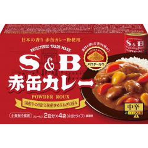 Ｓ＆Ｂ 赤缶カレー パウダールウ中辛 １５２ｇ  【購入入数６個】