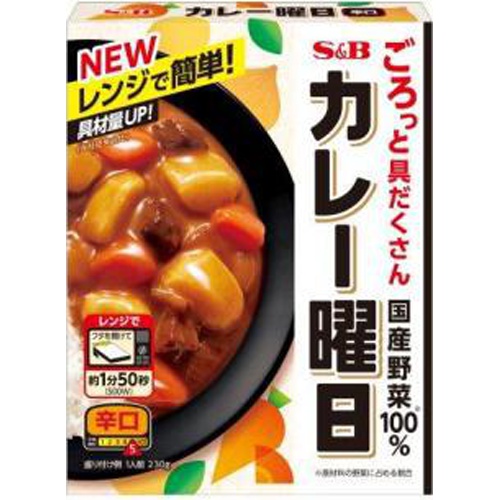 Ｓ＆Ｂ カレー曜日 辛口２３０ｇ 【今月の特売 インスタント】 □お取り寄せ品 【購入入数３０個】
