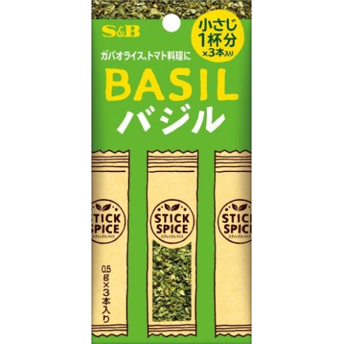 Ｓ＆Ｂ スティックスパイス バジル１．５ｇ×３本 □お取り寄せ品 【購入入数１００個】