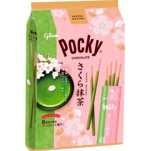 グリコ ポッキーさくら抹茶＜８袋＞  【購入入数６個】
