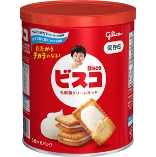 グリコ ビスコ保存缶 ３０枚 【新商品 4/8 発売】 □お取り寄せ品 【購入入数４０個】