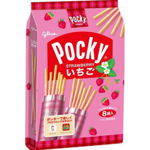 グリコ いちごポッキー ８袋 【今月の特売 菓子】 【購入入数６個】