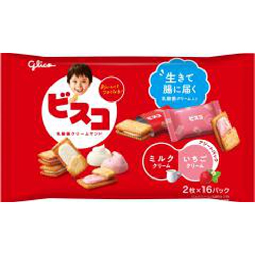 グリコ ビスコ大袋 アソートパック３２枚 【今月の特売 菓子】 △ 【購入入数８個】