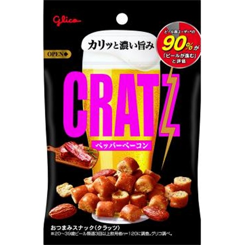 グリコ クラッツ ペッパーベーコン４２ｇ △ 【購入入数１２個】
