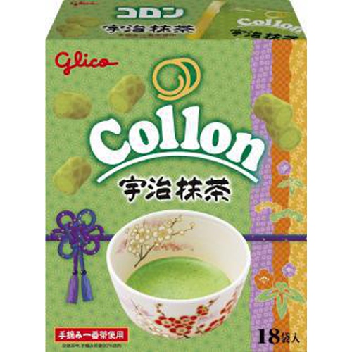 グリコ 宇治抹茶コロン １８袋 □お取り寄せ品 【購入入数１０個】（包装紙は付いておりません）