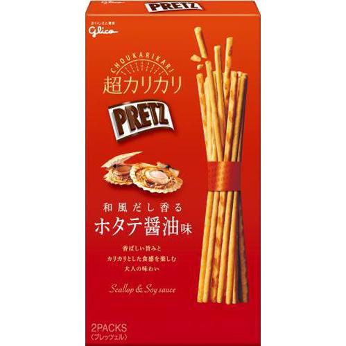 グリコ 超カリカリプリッツ和風だし香るホタテ醤油味 【今月の特売 菓子】 △ 【購入入数１０個】