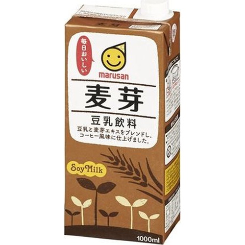 マルサン 麦芽豆乳 １Ｌ □お取り寄せ品 【購入入数６個】