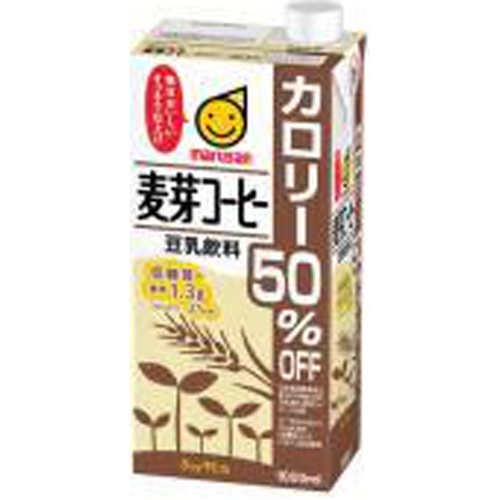マルサン 豆乳麦芽コーヒーカロリー５０％オフ１Ｌ □お取り寄せ品 【購入入数６個】
