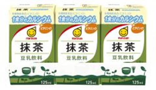 マルサン 豆乳飲料抹茶１食分のカルシウム３本パック 【新商品 9/1 発売】 □お取り寄せ品 【購入入数８個】