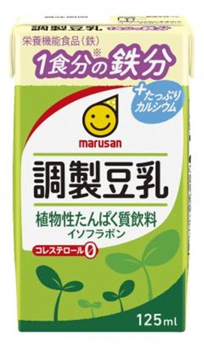 マルサン 調製豆乳１食分の鉄分紙１２５ｍｌ 【新商品 9/1 発売】 □お取り寄せ品 【購入入数２４個】