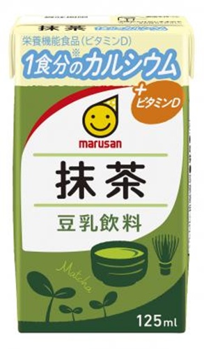 マルサン 豆乳飲料抹茶 １食分のカルシウム紙１２５ 【新商品 9/1 発売】 □お取り寄せ品 【購入入数２４個】
