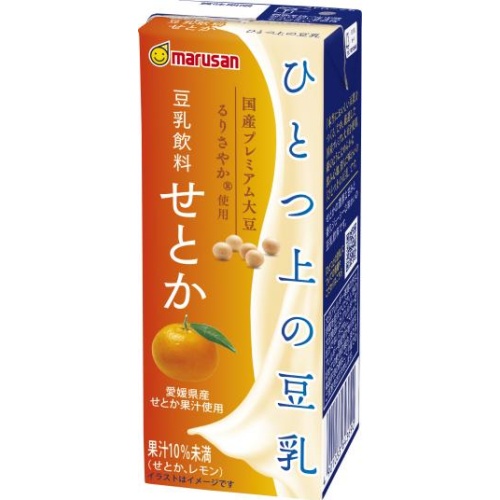 マルサン ひとつ上の豆乳 豆乳飲料せとか紙２００ □お取り寄せ品 【購入入数２４個】