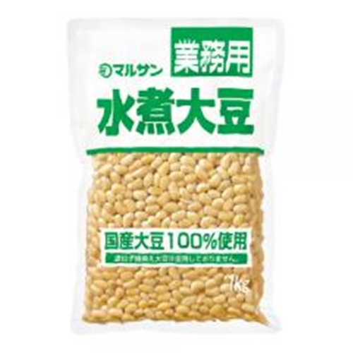 マルサンアイ 国産水煮大豆 袋１ｋｇ業務用 □お取り寄せ品 【購入入数１０個】