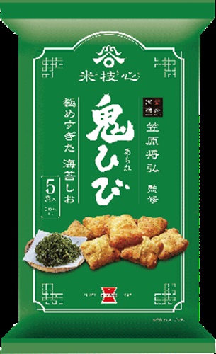 岩塚製菓 鬼ひび 海苔しお１００ｇ 【新商品 3/11 発売】 △ 【購入入数１２個】