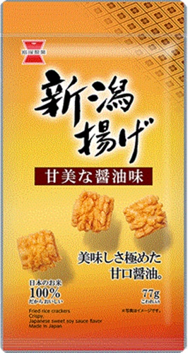 岩塚製菓 新潟揚げ 醤油味 ７７ｇ 【新商品 3/17 発売】 □お取り寄せ品 【購入入数１２個】