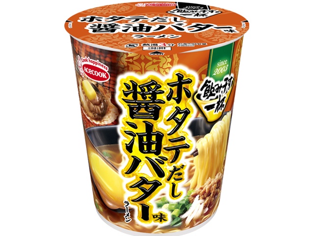 エース 飲み干す一杯ホタテだし醤油バター味ラーメン 【新商品 11/24 発売】 【今月の特売 麺類】 □お取り寄せ品 【購入入数１２個】