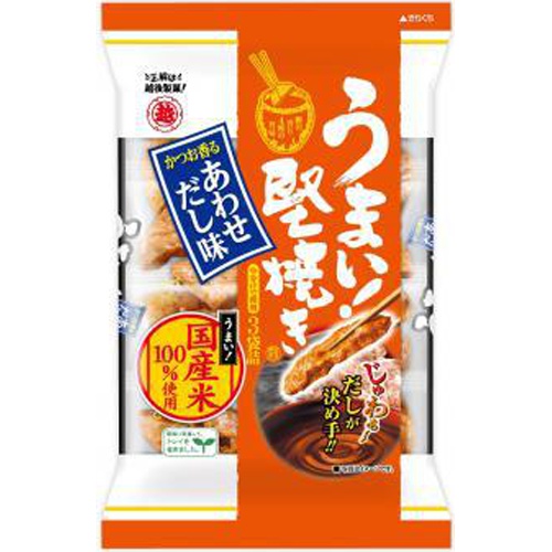 越後製菓 うまい！堅焼きかつお香るあわせだし味９６ｇ △ 【購入入数１２個】