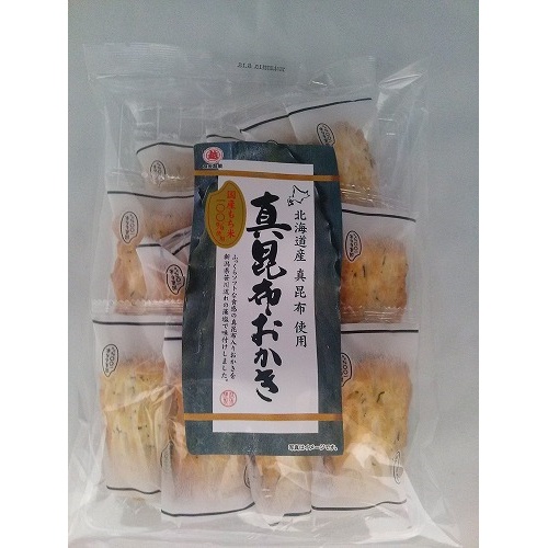 越後製菓 真昆布おかき １２枚 【今月の特売 菓子】 □お取り寄せ品 【購入入数１２個】