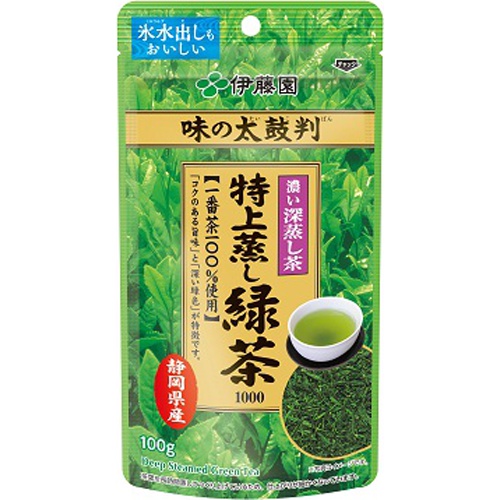 伊藤園 特上蒸し緑茶１０００ 一番茶使用１００ｇ □お取り寄せ品 【購入入数１０個】