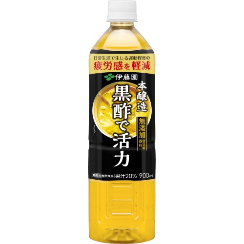 伊藤園 機能性表示 黒酢で活力９００ｍｌ □お取り寄せ品 【購入入数１２個】