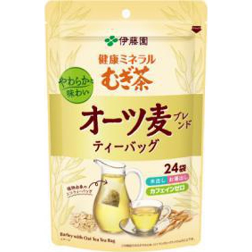 伊藤園 健康ミネラルむぎ茶 オーツ麦ブレンド２４袋 □お取り寄せ品 【購入入数１０個】