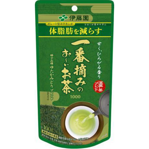 伊藤園 一番摘みのお～いお茶１０００番１００ｇ △ 【購入入数１０個】