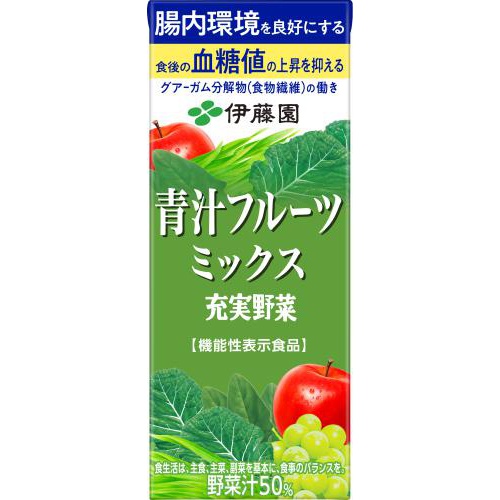 伊藤園 充実野菜 青汁フルーツミックス紙２００ｍｌ □お取り寄せ品 【購入入数２４個】