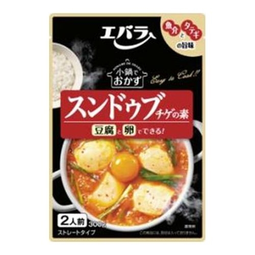 エバラ 小鍋でおかず スンドゥブチゲの素３００ｇ 【今月の特売 調味料】 □お取り寄せ品 【購入入数１２個】（入荷までお時間がかかります）