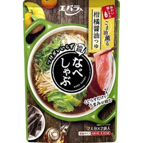 エバラ なべしゃぶ 柑橘醤油つゆ１００ｇ×２ □お取り寄せ品 【購入入数１２個】